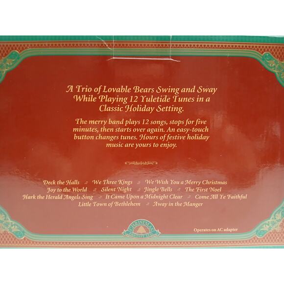 Vintage 1997 Christmas Fantasy Wonderland Bear‎ Band Musical Swing & Sway Works - Picture 6 of 8